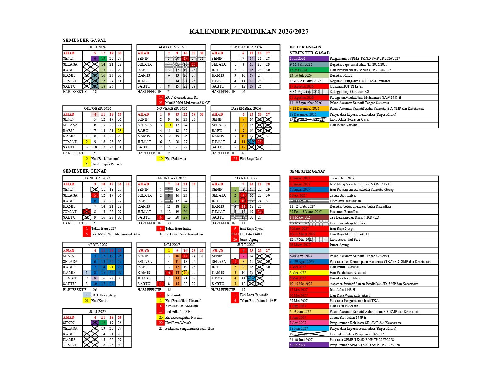 kaldik 2026-2027